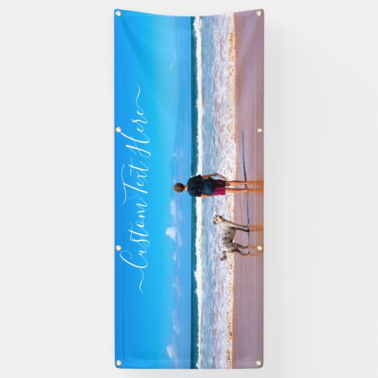 Aangepaste foto en tekst - Uw eigen ontwerp - Mijn Spandoek (Verticaal)