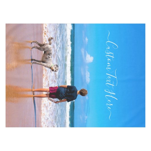 Aangepaste foto en tekst - Uw eigen ontwerp - Mijn Tafelkleed (Voorkant (Horizontaal))