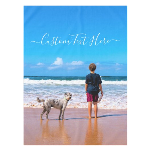 Aangepaste foto en tekst - Uw eigen ontwerp - Mijn Tafelkleed (Voorkant)