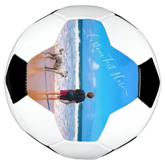 Aangepaste foto en tekst - Uw eigen ontwerp - Mijn Voetbal (Gedraaid)