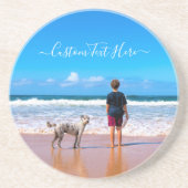 Aangepaste foto en tekst - Uw eigen ontwerp - Mijn Zandsteen Onderzetter (Voorkant)