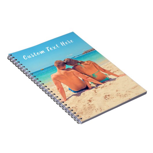 Aangepaste foto en tekst Uw eigen ontwerp Notitieb Notitieboek (Rechterzijde)