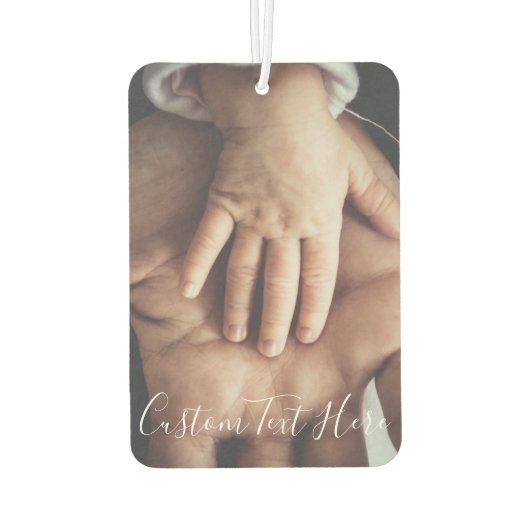 Aangepaste foto en tekst uw eigen ontwerp op maat luchtverfrisser (Achterkant)