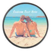 Aangepaste foto en tekst - Uw eigen ontwerp - Pers Hockey Puck (Voorkant)