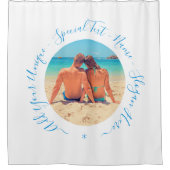 Aangepaste foto en tekst - Uw eigen ontwerp - Roma Douchegordijn (Voorkant)