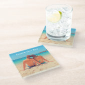 Aangepaste foto en tekst - Uw eigen ontwerp - Roma Glazen Onderzetter (Schuin)