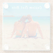 Aangepaste foto en tekst - Uw eigen ontwerp - Roma Glazen Onderzetter (Achterkant)