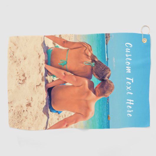 Aangepaste foto en tekst - Uw eigen ontwerp - Roma Golfhanddoek (Horizontaal)