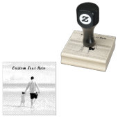 Aangepaste foto en tekst Uw eigen ontwerp Rubberen Rubberstempel (Gestempeld)