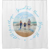 Aangepaste foto en tekst - Uw eigen ontwerp - Spec Douchegordijn (Voorkant)