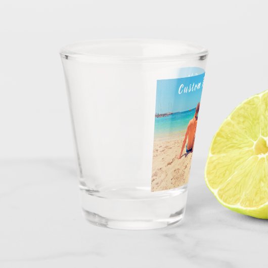 Aangepaste foto en tekst - Uw eigen ontwerp - Spec Shot Glas (Links)