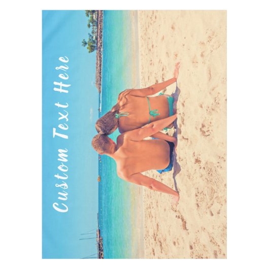 Aangepaste foto en tekst - Uw eigen ontwerp - Spec Tafelkleed (Voorkant)