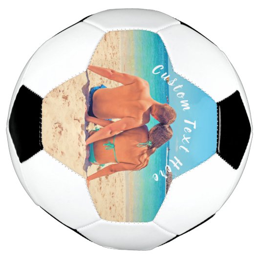 Aangepaste foto en tekst - Uw eigen ontwerp - Spec Voetbal (Gedraaid)