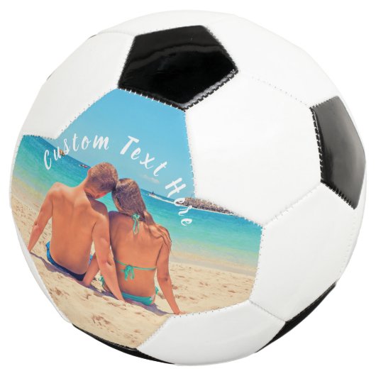 Aangepaste foto en tekst - Uw eigen ontwerp - Spec Voetbal (Drie kwart)