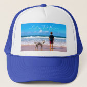 Aangepaste foto en tekst uw eigen ontwerp trucker  pet (Voorkant)