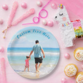 Aangepaste foto en tekst - Uw eigen ontwerp - voor Papieren Bordje (Feest)