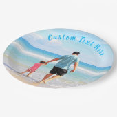 Aangepaste foto en tekst - Uw eigen ontwerp - voor Papieren Bordje (Gekanteld)