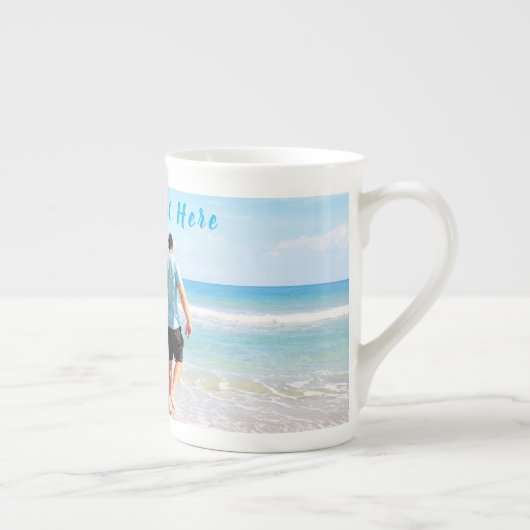 Aangepaste foto en tekst - Uw eigen ontwerp - voor Porselein Kop (Rechts)