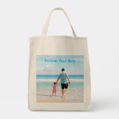 Aangepaste foto en tekst - Uw eigen ontwerp - voor Tote Bag (Achterkant)