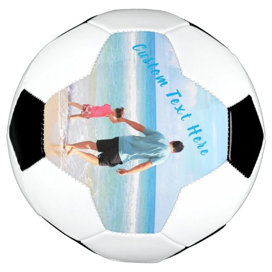 Aangepaste foto en tekst - Uw eigen ontwerp - voor Voetbal (Gedraaid)