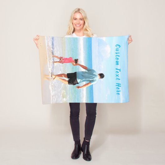 Aangepaste foto en tekst - Uw eigen ontwerp - Zoet Fleece Deken (In situ)