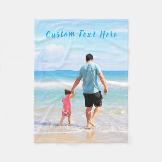Aangepaste foto en tekst - Uw eigen ontwerp - Zoet Fleece Deken (Voorkant)
