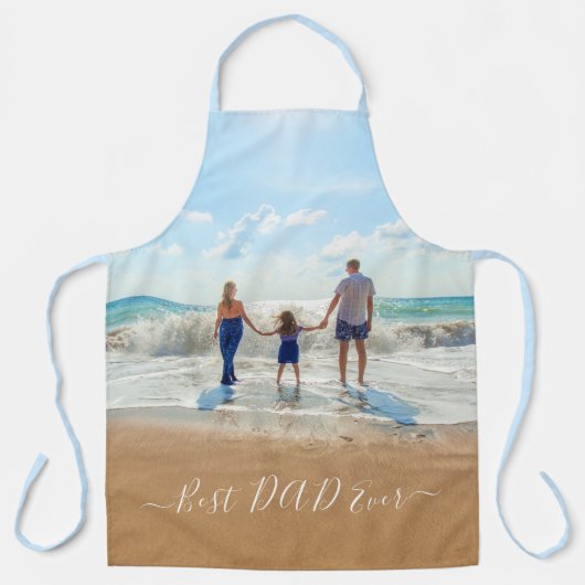 Aangepaste foto en tekst Uw ontwerp - Beste DAD oo Schort (Voorkant)