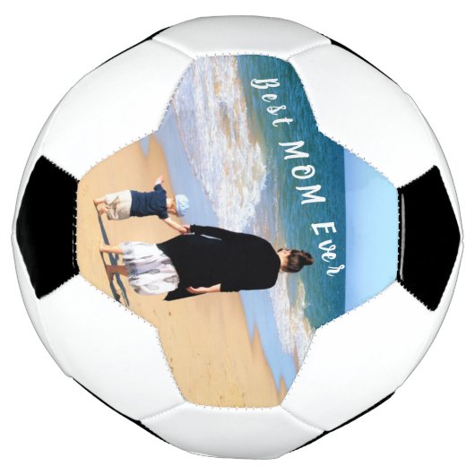 Aangepaste foto en tekst Uw ontwerp - Beste MOM oo Voetbal (Gedraaid)