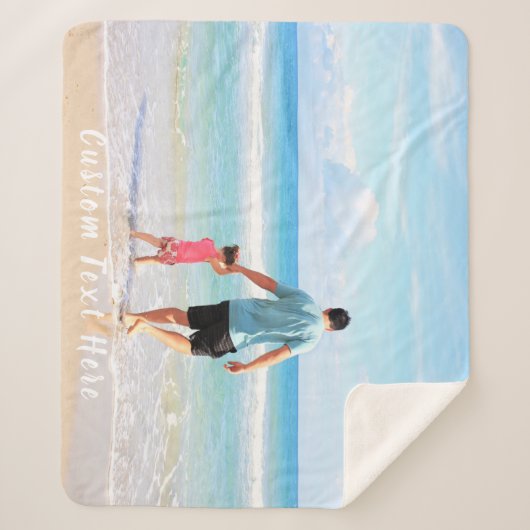 Aangepaste foto en tekst - Uw ontwerp voor DAD Sherpa Deken (Voorkant)