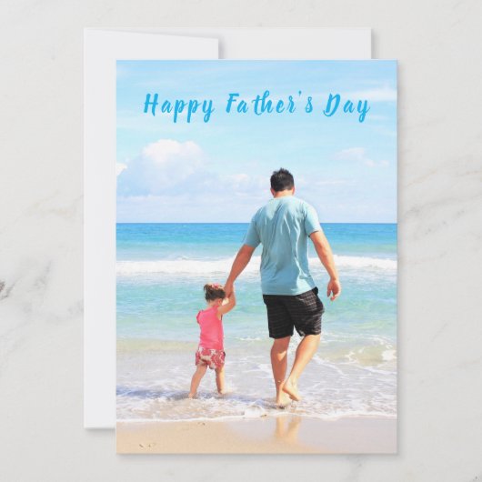 Aangepaste foto en tekst Vaderdag Kaart (Voorkant)