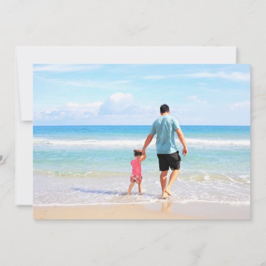 Aangepaste foto en tekst Vaderdag Kaart (Achterkant)