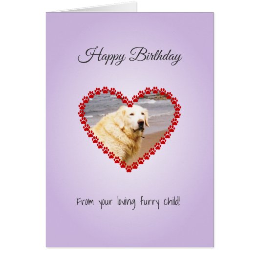 Aangepaste foto en tekst van huisdier verjaardagsk (Voorkant)