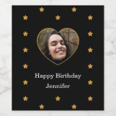 Aangepaste foto en tekst voor diverse gelegenheden wijn etiket (Enkel label)