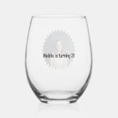 Aangepaste foto en tekst wijnglas zonder voet (Achterkant)