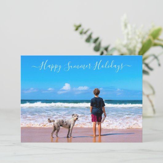 Aangepaste Foto en Tekst Zomer Kaarten (Staand voorkant)