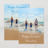 Aangepaste foto- en tekst zomer vakantiekaart (Voorkant / Achterkant)