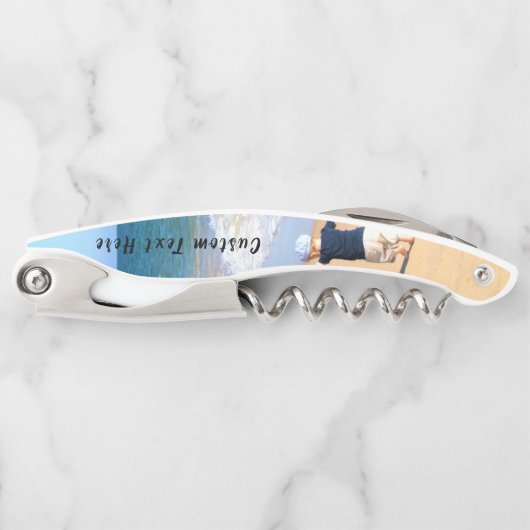 Aangepaste foto- en tekstafschroef uw eigen ontwer kurkentrekker (Voorkant)