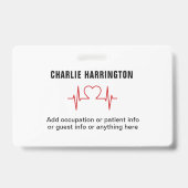 Aangepaste foto- en tekstbadjes voor medisch of zi badge (Achterkant)