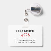 Aangepaste foto- en tekstbadjes voor medisch of zi badge (Achterkant met uittrekbare clip)