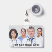 Aangepaste foto- en tekstbadjes voor medisch of zi badge (Voorzijde met uittrekbare clip)