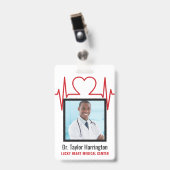 Aangepaste foto- en tekstbadjes voor medische prof badge (Voorkant met clip)