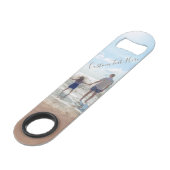 Aangepaste foto en tekstbalk Key Your Photos Desig Speed Flessenopener (Achterkant Gekanteld)