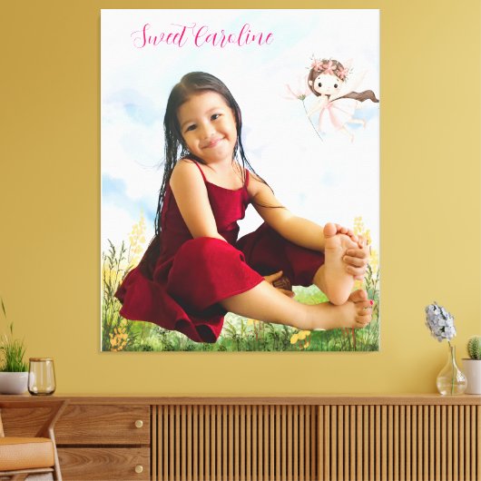 Aangepaste foto- en tekstcanvasprint canvas afdruk (Insitu (Woonkamer))
