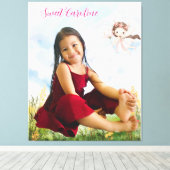 Aangepaste foto- en tekstcanvasprint canvas afdruk (Insitu (Houten vloer))