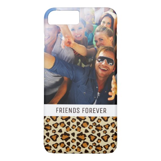 Aangepaste foto- en tekstchetah-huidpatroon Case-Mate iPhone case (Achterkant)