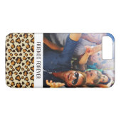 Aangepaste foto- en tekstchetah-huidpatroon Case-Mate iPhone case (Achterkant (Horizontaal))
