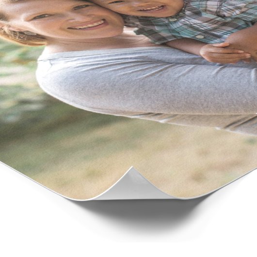 Aangepaste foto- en tekstfamilie poster (Hoek)