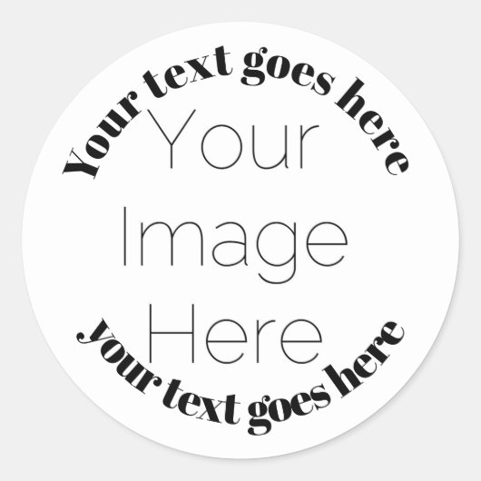 Aangepaste foto- en tekstfeestfunctie rond ronde sticker (Voorkant)
