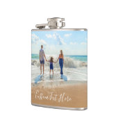 Aangepaste foto- en tekstfles - uw zomerontwerp heupfles (Links)
