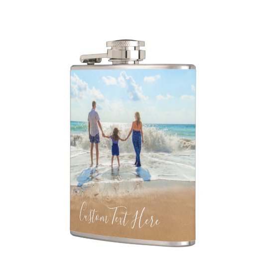Aangepaste foto- en tekstfles - uw zomerontwerp heupfles (Links)